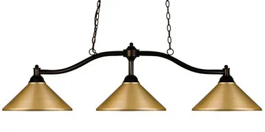 Z-Lite Chance Three Light Billiard in Bronze – 147BRZ-MSG