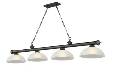 Z-Lite Cordon Four Light Billiard in Bronze – 2306-4BRZ-DWL14