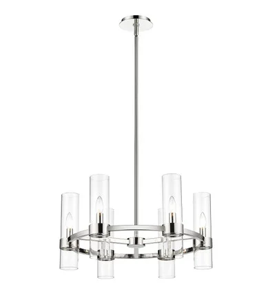 Z-Lite Datus Six Light Chandelier in Polished Nickel – 4008-6PN