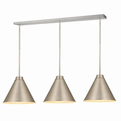 Z-Lite Eaton Three Light Pendant in Brushed Nickel – 6011P18-3L-BN