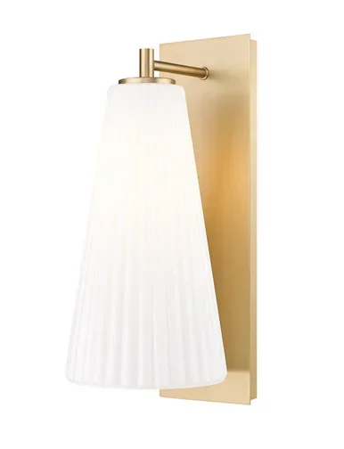 Z-Lite Farrell One Light Wall Sconce in Modern Gold – 3043-1SL-MGLD