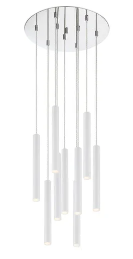 Z-Lite Forest LED Chandelier in Chrome – 917MP12-WH-LED-9RCH