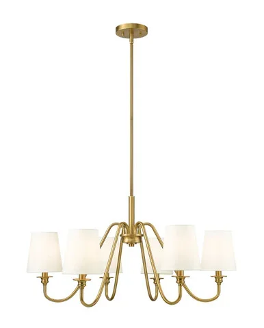 Z-Lite Gianna Six Light Chandelier in Modern Gold – 7509-6-32MGLD