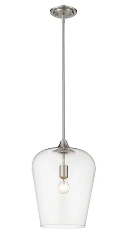 Z-Lite Joliet One Light Pendant in Brushed Nickel – 473P12-BN