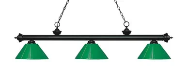 Z-Lite Riviera Three Light Billiard in Matte Black – 200-3MB-PGR