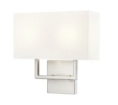 Z-Lite Saxon Two Light Wall Sconce in Brushed Nickel – 815-2S-BN