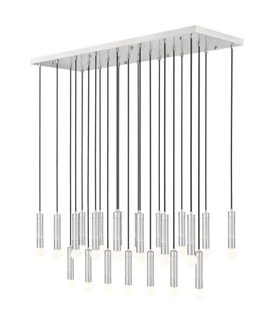 Z-Lite Stari 23 Light Linear Chandelier in Brushed Nickel – 1956P-23L-BN