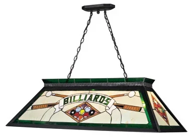 Z-Lite Tiffany Billiard Four Light Billiard in Matte Black – KD25GREEN