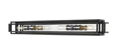 Z-Lite Titania Four Light Vanity in Black + Chrome – 454-4V-BK-CH