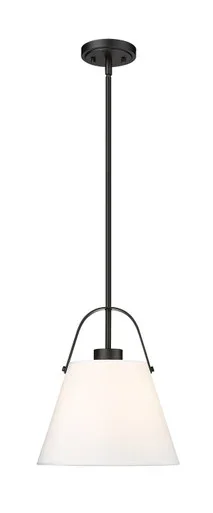 Z-Lite Z-Studio One Light Pendant in Matte Black – 743P12-MB