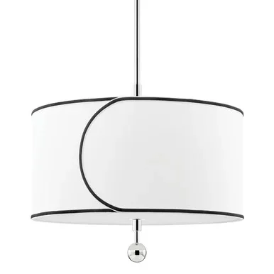 Zara Three Light Chandelier (H381701L-PN)