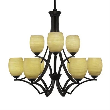 Zilo Nine Light Chandelier (569-DG-625)