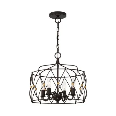 Zucca Four Light Pendant (ZUC-A9030-EB-GA)